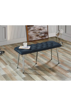  Krom Metal Siyah Oturaklı Sivriltme Ayaklı Babyface Puf & Bench & Oturak KROM-SİVRİLTME-AYAKLI-